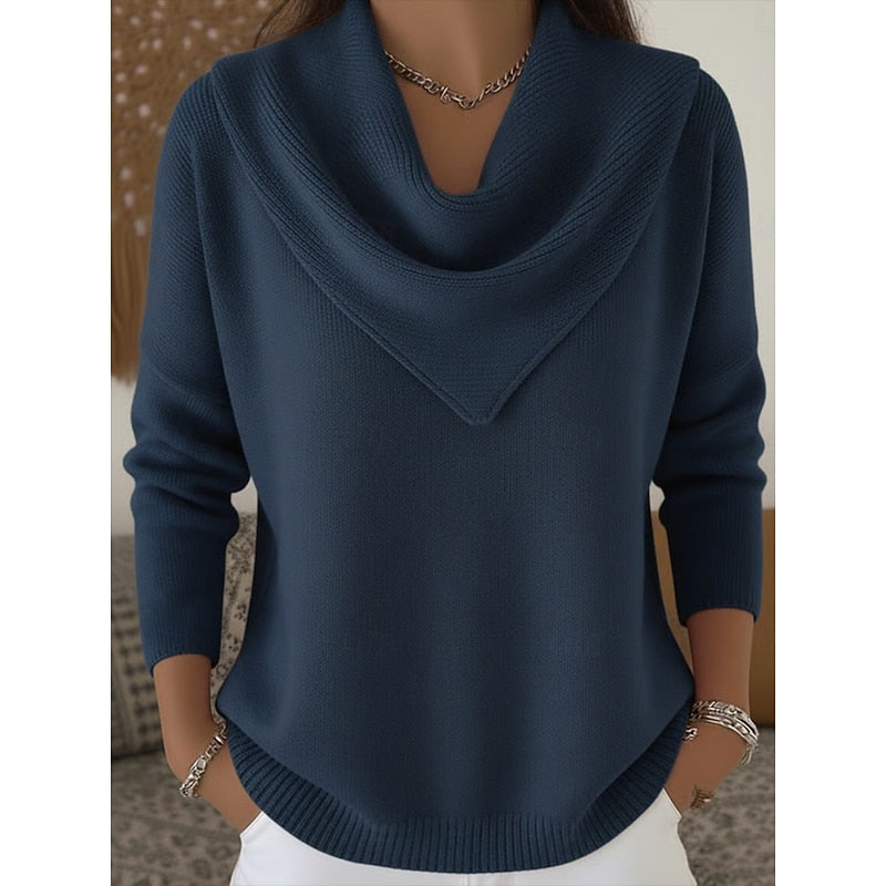 Sylvie - Pull Raffiné Maille Fine Col Bénitier