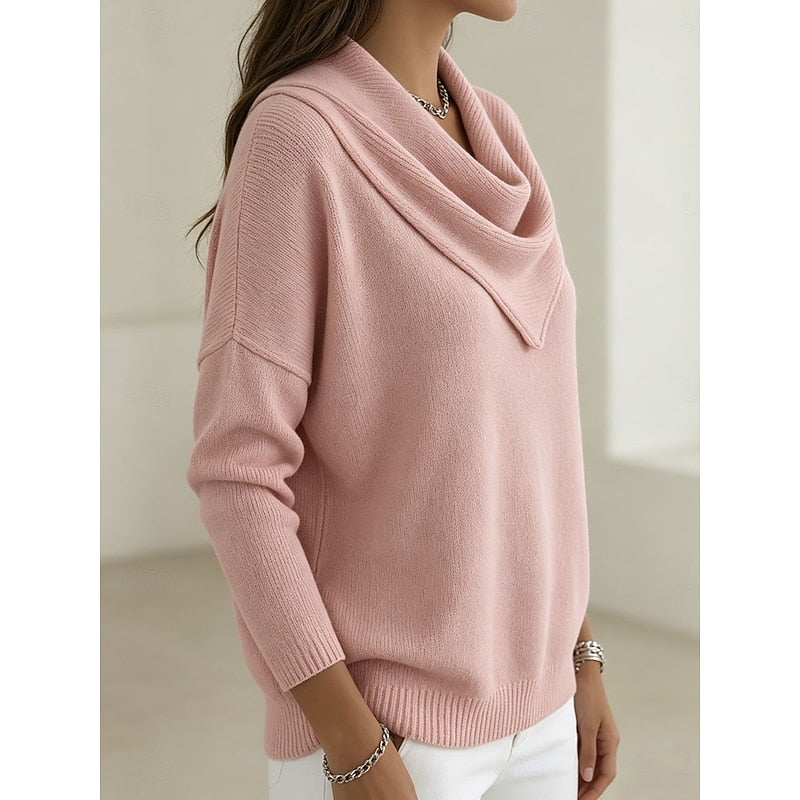 Sylvie - Pull Raffiné Maille Fine Col Bénitier