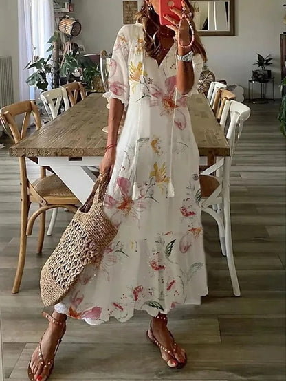 Corinne - Robe Longue Femme Bohème Ethnique