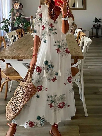 Sabine - Robe Longue Bohème Fluide Femme