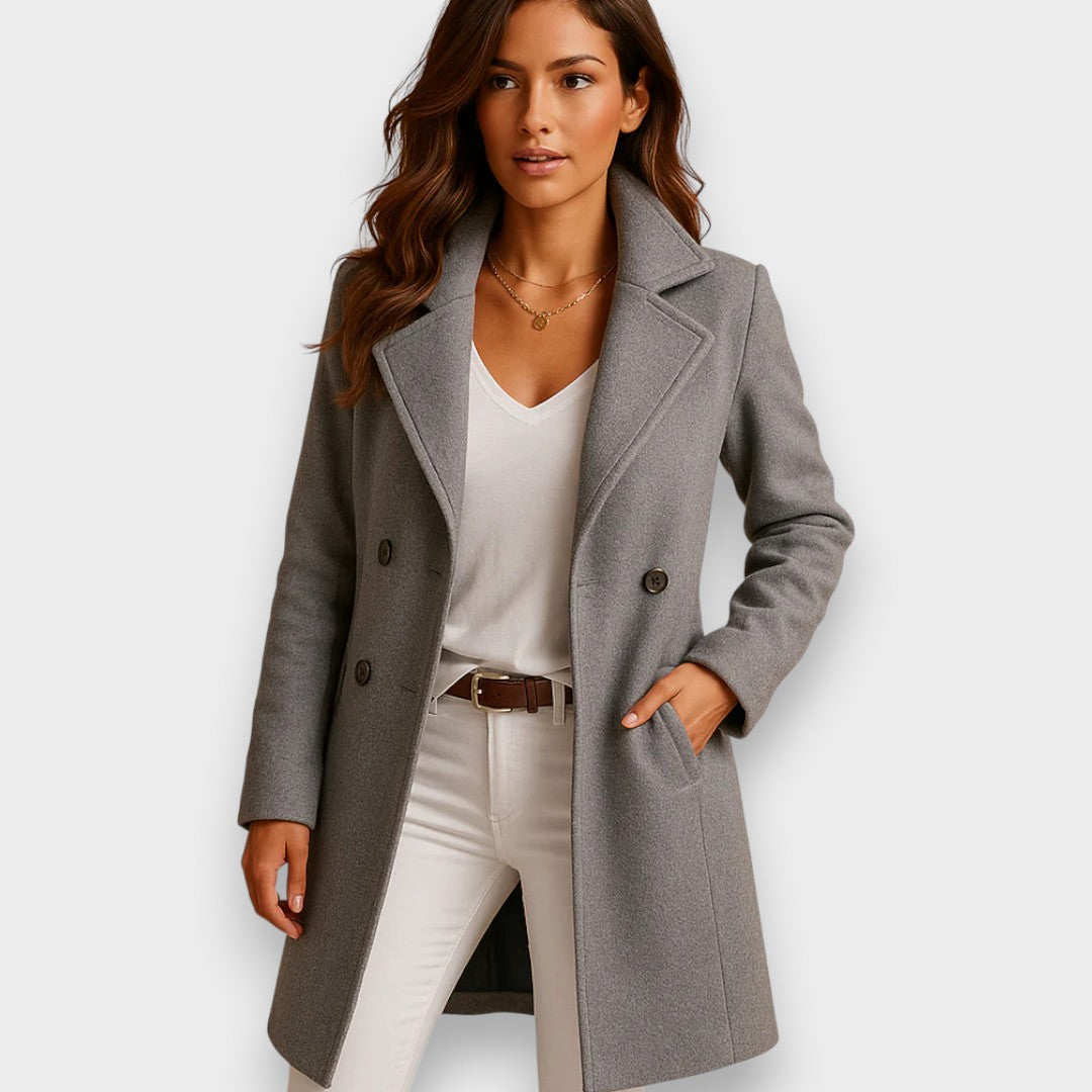 Élodie | Manteau Élégant Court Cintré