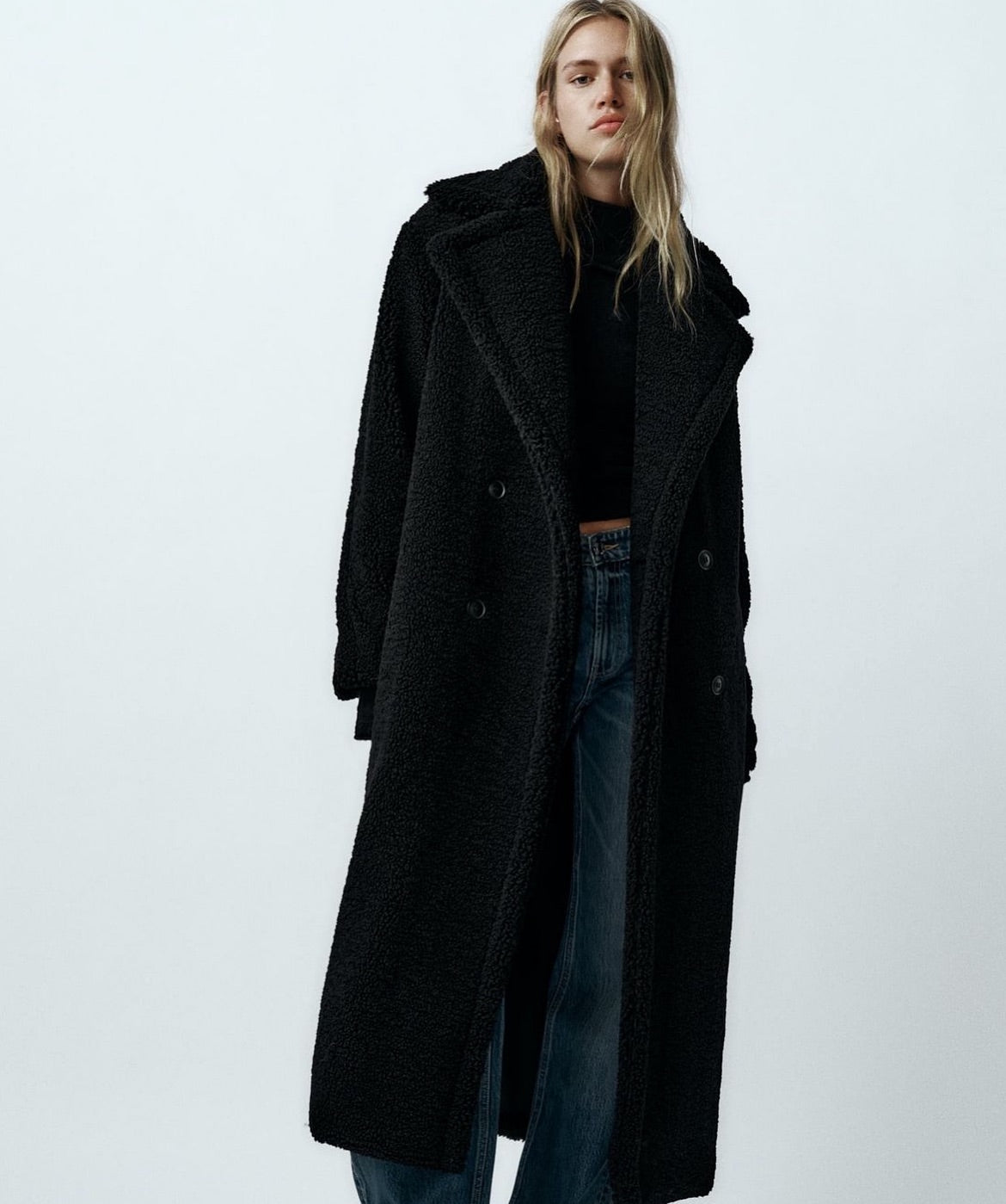Nathalie - Manteau Élégant Long Teddy