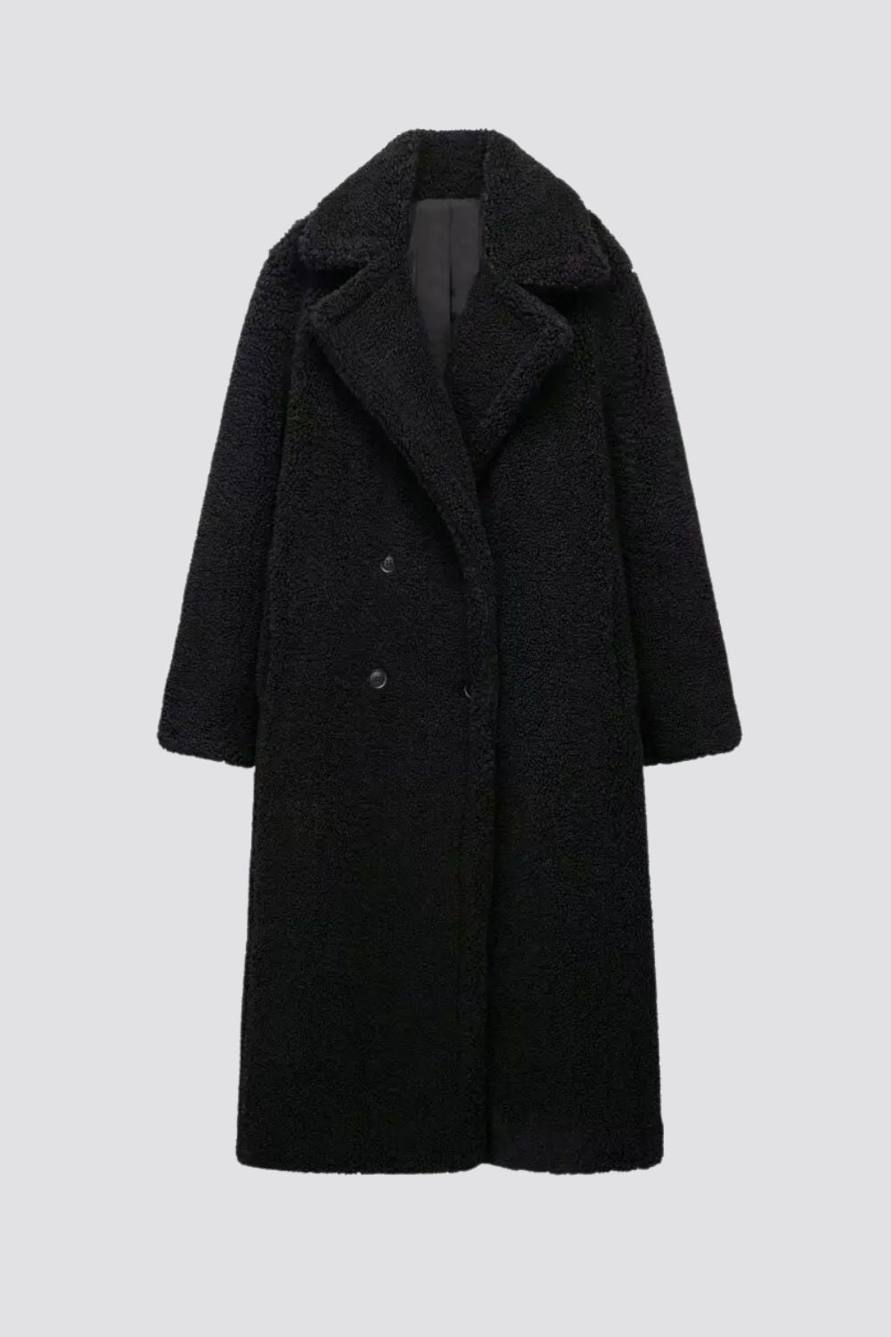 Nathalie - Manteau Élégant Long Teddy