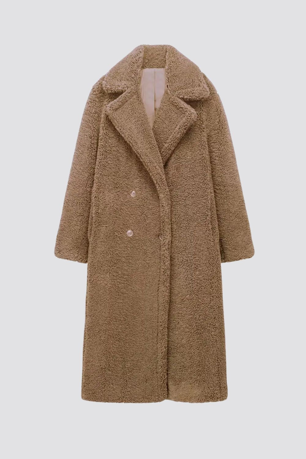 Nathalie - Manteau Élégant Long Teddy