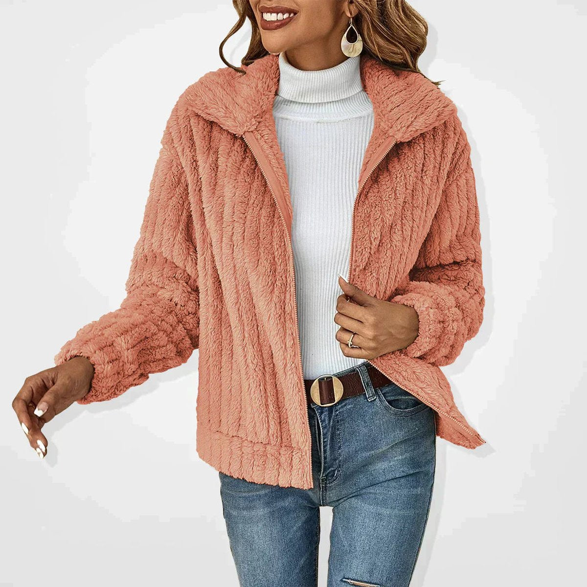 Céline - Cardigan Élégant Oversize Zippé