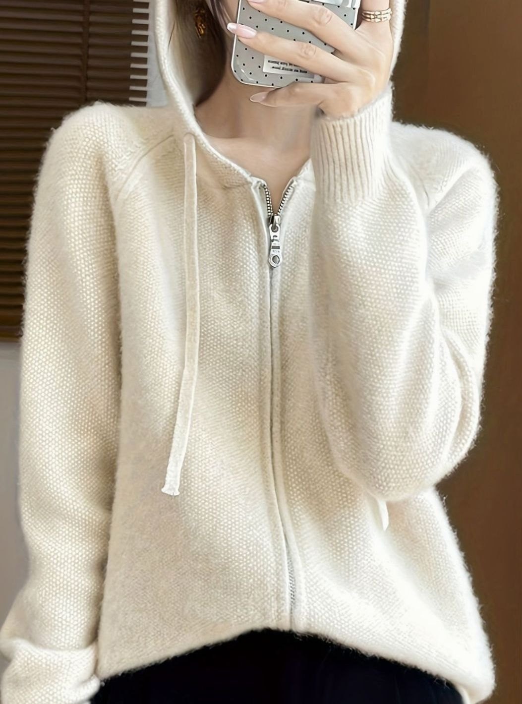 Sandrine - Cardigan Élégant Oversize Zippé