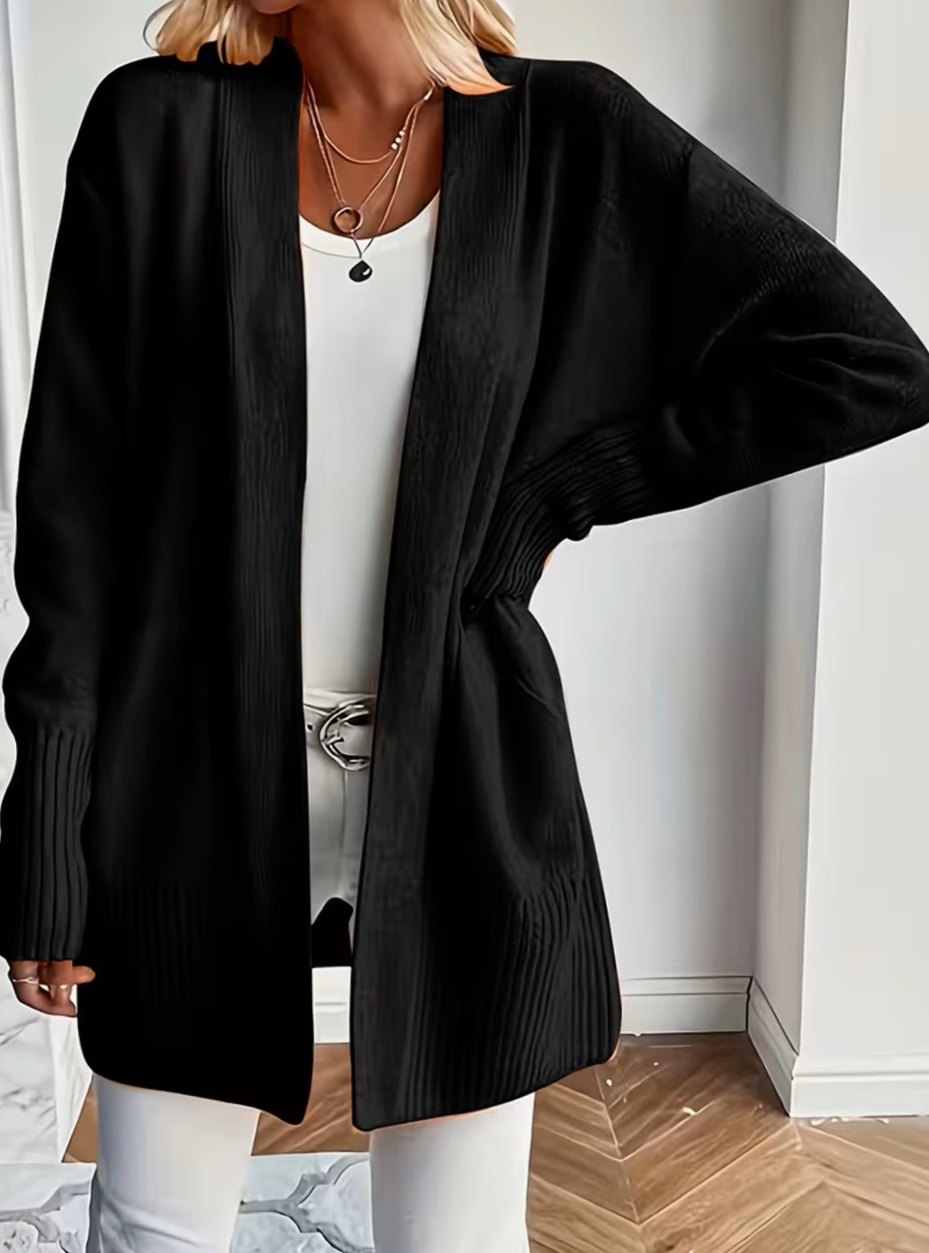 Nathalie - Cardigan Élégant Oversize Ouvert