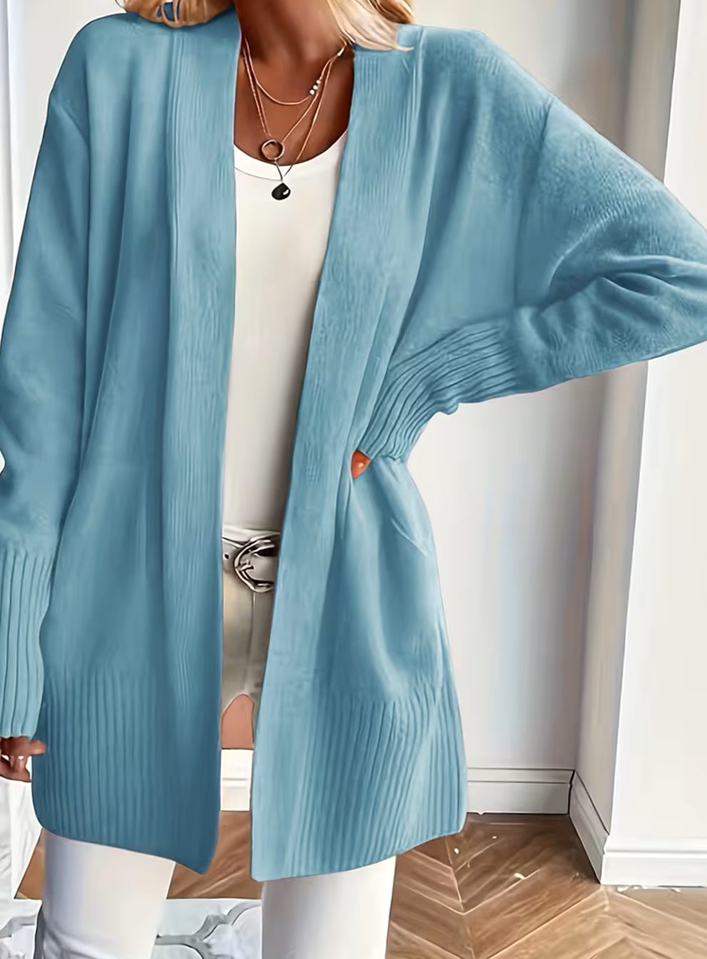 Nathalie - Cardigan Élégant Oversize Ouvert