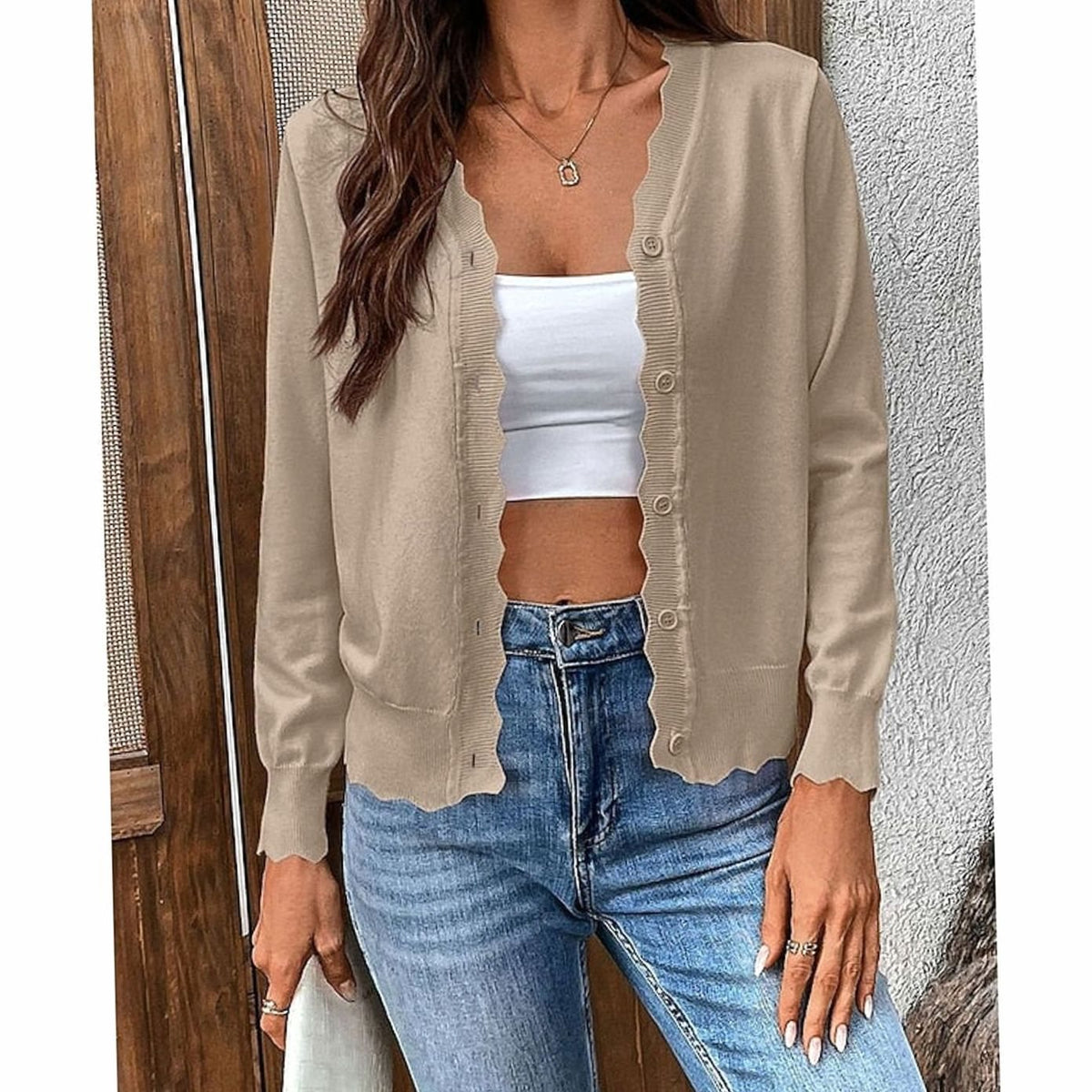 Isabelle - Cardigan Élégant Boutonné Col V