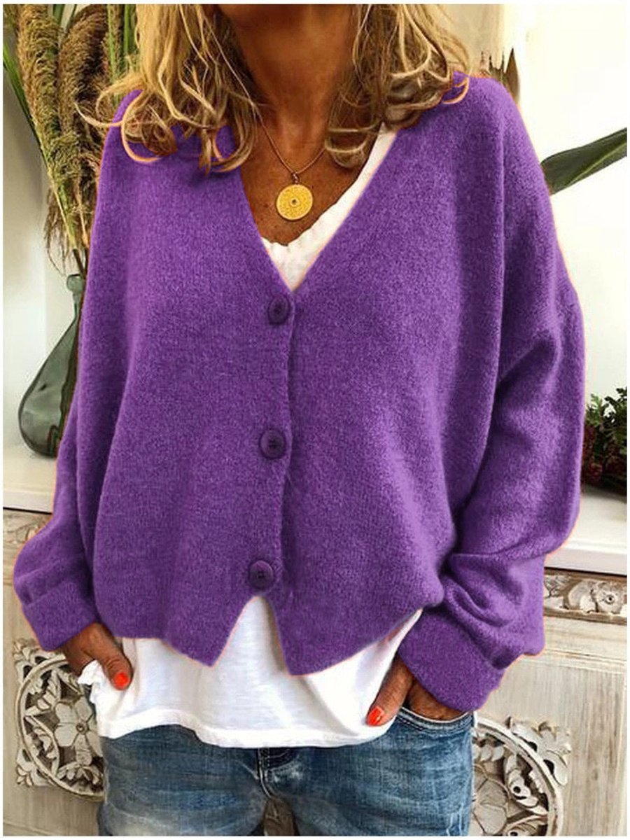 Priya - Cardigan Élégant Oversize Col V
