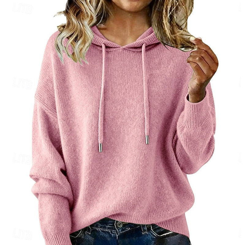 Caroline - Pull Chic Maille Capuche