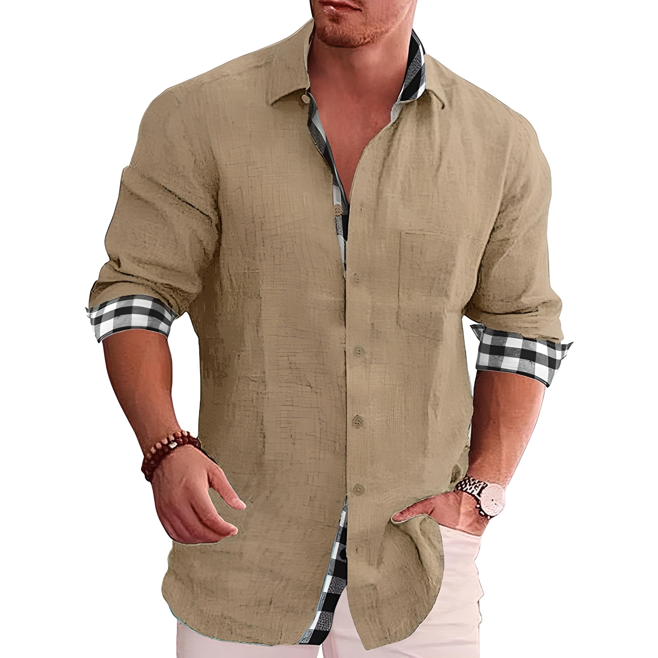 Rémi - Chemise Lin Manches Longues Été Homme